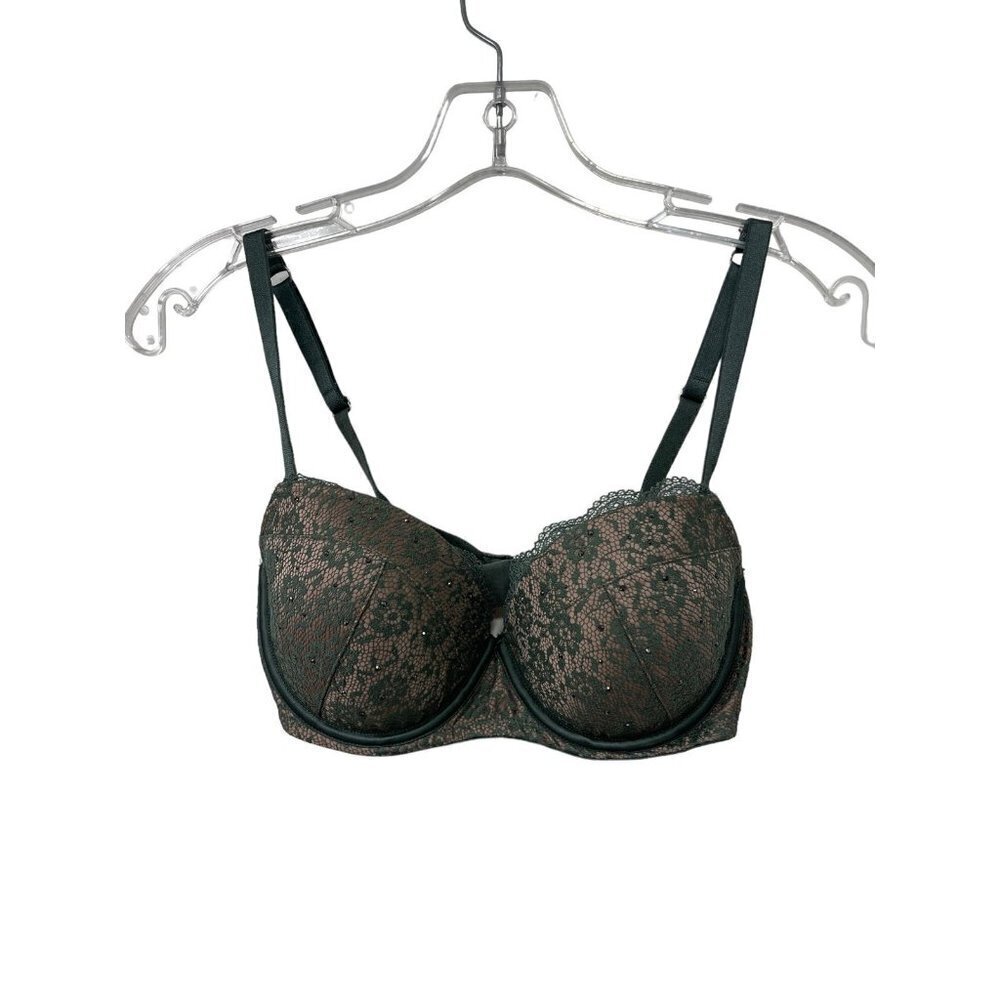Victoria’s Secret Lined Demi Double Dream Angels Lace Bra Size 32DD